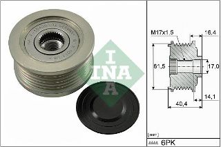 ALTERNATÖR KASNAĞI 1,9 JTD DOBLO-BRAVO-MAREA-ASTRA H 05- resmi