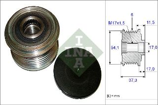 ALTERNATÖR KASNAĞI RULMANLI SCUDO 2.0 DMTJ-ULYSSE-C4-C5-C8-P308-P407-PARTNER-BERLİNGO 1.6-2.0HDI resmi