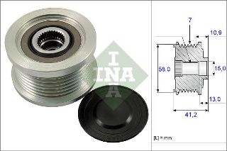 ALTERNATÖR KASNAĞI RULMANLI TOYOTA HİLUX 2.5 D-4D-3.0 D-4D 02 LAND CRUISER 3.0 D-4D 03-09 -HIACE resmi