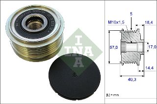 ALTERNATÖR KASNAĞI RULMANLI ACCENT ERA-ELANTRA-GETZ-İ20-İ30-KİA CEED-RİO 1.4-1.6-1.5 CRDİ resmi