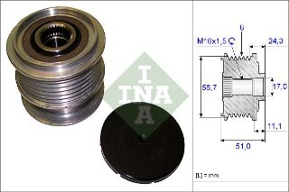 ALTERNATÖR RULMANI VOLVO  S60 II D3 10>14 V60 10>14 V70 D3/D4 10>14 D3/D4 XC60 D3/D410>14 resmi