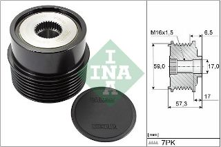 ALTERNATÖR KASNAGI (RULMANLI) FORD TRANSİT V184 2.4 DI TDI TDCI  01>07 (TAKVIYELI) resmi