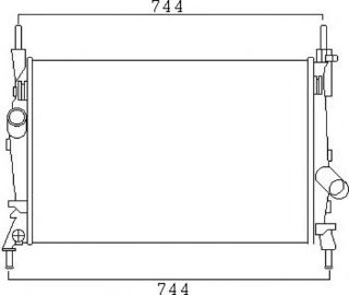 RADYATÖR TRANSİT 00-06 2.0TDI MEK KLİMASIZ 670X380X26 resmi