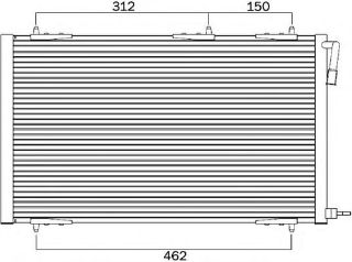 KLİMA KÖNDENSERİ 206 98 1.1-1.4-1.6-2.0-1.4HDI-1.6HDI 556X364X16 721M36 resmi