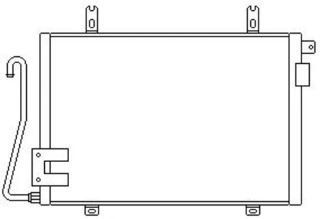KLİMA KÖNDENSERİ KURUTUCU İLE KNG 01 1.9DTI 550X380X16 resmi