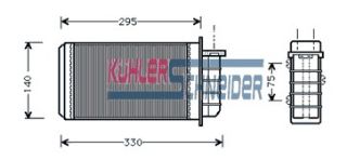 KALORİFER RADYATÖRÜ RA2110420 MAREA BRAVO BRAVA (96-) 1.4 1.6 2.0 WEEKEND resmi