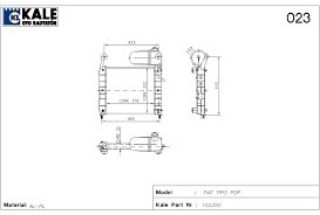 SU RADYATÖRÜ FIAT TİPO POP FIRE 1.1/1.4 2 SIRA AL+PL ALIMINYUM resmi