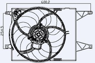 FAN-MOTOR-DAVLUMBAZ SET FIAT LİNEA 1.4 MPI 07-> AC resmi