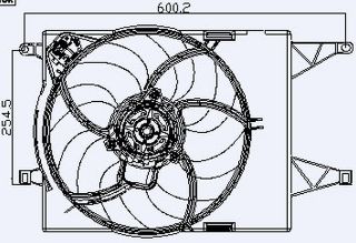 FAN-MOTOR-DAVLUMBAZ SET FIAT LİNEA 1.4 MPI 07-> resmi