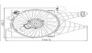 FAN-MOTOR-DAVLUMBAZ SET FIAT LİNEA 1.6 JTD AC resmi
