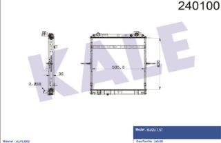SU RADYATÖRÜ İSUZU KAMYON 7.5T AL/PL/BRZ resmi
