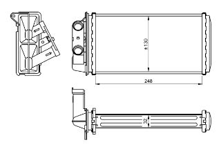 RADYATÖR KALORİFER ALBEA 03-07  PALİO 96-05 MEKANİK resmi