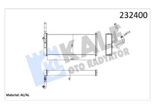 KALORIFER RADYATÖRÜ FORD CARGO 2530 2535 (AL / BRZ) resmi