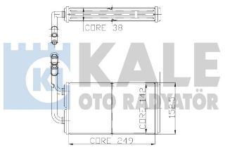 KALORİFER RADYATÖRÜ TRANSİT 94-00 MEK OTOM 244X145X47 resmi