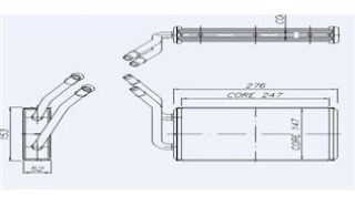 KALORİFER RADYATÖRÜ TRANSİT 2.2-2.4-3.2 LT KLİMASIZ 247X147X42 2 SIRA ALB SİSTEM resmi