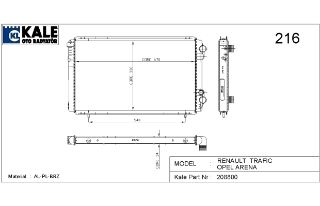 SU RADYATÖRÜ RENAULT TRAFİC 2.4 DİZEL AL/PL/BRZ resmi
