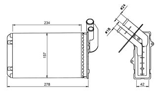 RADYATÖR KALORİFER R19 CLIO / KANGOO / MEGANE / SCENIC (ALUMINYUM BORULU) resmi