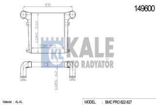 INTERCOOLER PRO 822 827 (AL / AL) resmi