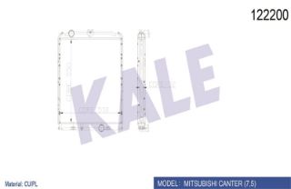 SU RADYATÖRÜ MİTSUBİSHİ CANTER 7.5 T 2 SIRA CU+PL BAKIR resmi