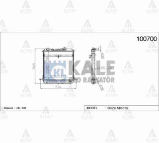 RADYATÖR SU NKR-55 KAMYONET (2 SIRA PA) (MT) resmi