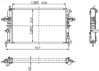 SU RADYATÖRÜ OPEL ASTRA G 1.7TD 98-05 AC AL/PL/BRZ resmi