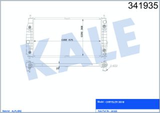 SU RADYATÖRÜ CHRYSLER 300M 2.7/3.5 V6 24V 98<04 (AT/MT) [BRAZING] [675×368×26] resmi