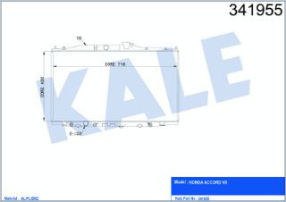 SU RADYATÖRÜ HONDA ACCORD VII 2.4 03-> AL/PL/BRZ MANUEL-OTOMOTIK resmi