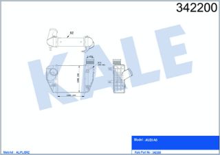 TURBO RADYATÖRÜ İNTERCOOLER VW A6 200X202X62 AL/PL/BRZ resmi