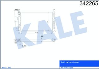 SU RADYATÖRÜ FİORİNO - UNO 70 I E. 1.4 75 I E. 1.6 93>01 MT resmi