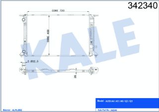 SU RADYATÖRÜ VW A4 / A5 / A6 / Q3 / Q5 07-> AL/PL/BRZ MANUEL   #### resmi
