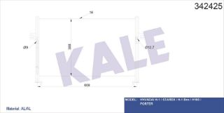 RADYATÖR KLİMA STAREX  98-08  H-100 94-06 MİNİBÜS  H-100  97-04 KAMYONET resmi