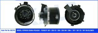 KALORİFER MOTORU XSARA PICASSO 307 206 CC 206 206 SW 206+ 307 307 CC 307 SW resmi