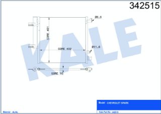 KLİMA RADYATÖRÜ SPARK 1.0 1.2 10 + resmi
