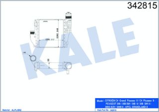 TURBO RADYATÖRÜ İNTERCOOLER PEUGEOT 308 II / 308 SW II/C4 PICASSO II 1.6 VTI / 1.6 HDI / 2.0 BLUE HDI 13-> AL/PL/BRZ resmi
