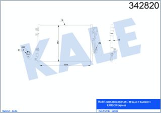 KÖNDENSER NİSSAN KUBISTAR  RENAULT KANGOO resmi