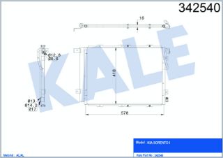 RADYATÖR KLİMA SORENTO 07= resmi