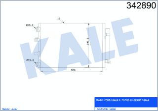 RADYATÖR KLİMA FOCUS III 11-15 1.0 GTDI-1.6TDCI  C-MAX 10= 1.0 resmi
