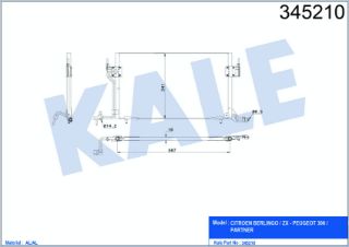 KONDENSER (CITROEN BERLINGO / ZX - PEUGEOT 306 / PARTNER) resmi