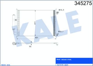 RADYATÖR KLİMA X-TRAİL 07-13 DIZEL - BENZIN resmi