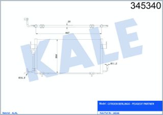 KONDENSER (CITROEN BERLINGO - PEUGEOT PARTNER resmi