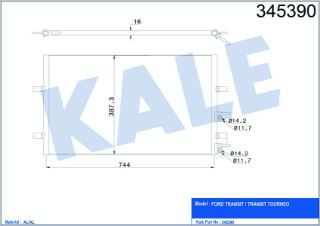 RADYATÖR KLİMA TRANSİT 06-14 V347 2.2TDCI M-T resmi