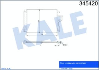 RADYATÖR KLİMA IX-35 10-15  SPORTAGE 11-15 2.0 DİZEL resmi