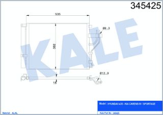 RADYATÖR KLİMA IX-35 10-15  SPORTAGE 11-15 2.0 DİZEL resmi