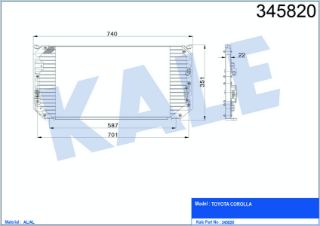 RADYATÖR KLİMA COROLLA  93-98 resmi