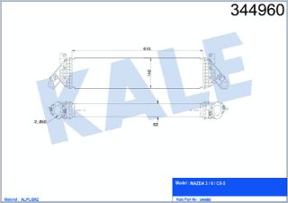 TURBO RADYATÖRÜ MAZDA 3 6 CX-5 2.2D 12=> [BRAZING] [665×142×62] resmi