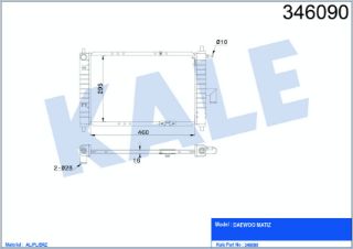 SU RADYATÖRÜ DAEWOO MATİZ AL/PL/BRZ resmi