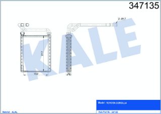 RADYATÖR KALORİFER COROLLA 02-07 VVTI BRAZING resmi