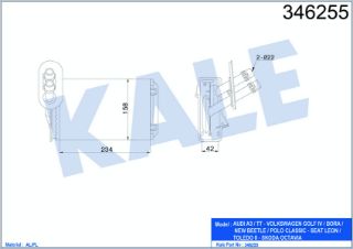 RADYATÖR KALORİFER GOLF4  BORA  TOLEDO  A3  OCTAVIA 97-04 MEKANİK resmi