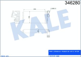 RADYATÖR KALÖRİFER C4 04-09  307 00-07  MEKANİK resmi