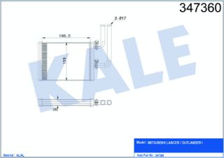 RADYATÖR KALORİFER LANCER 03-08 1.3 – 1.6  OUTLANDER 03= resmi